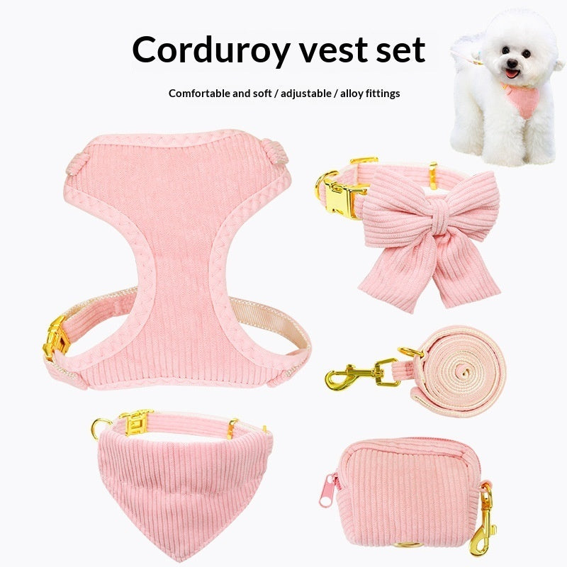 Adjustable Pet Harness And Leash Set For Outdoor Walking