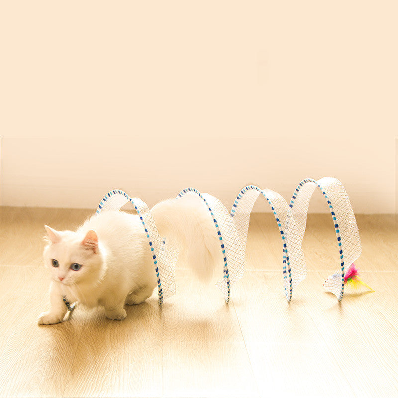 Unleash the Fun with Our Foldable Pet Tunnel With Storage Design