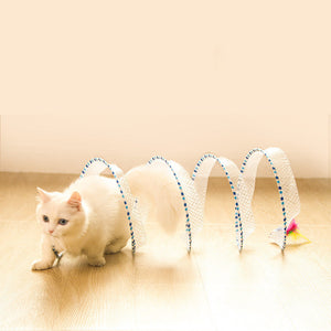 Unleash the Fun with Our Foldable Pet Tunnel With Storage Design