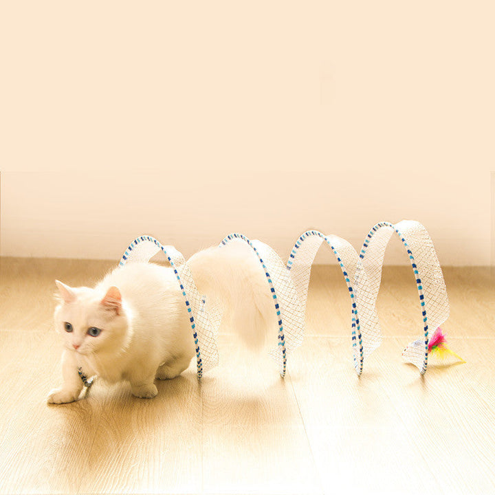 Unleash the Fun with Our Foldable Pet Tunnel With Storage Design