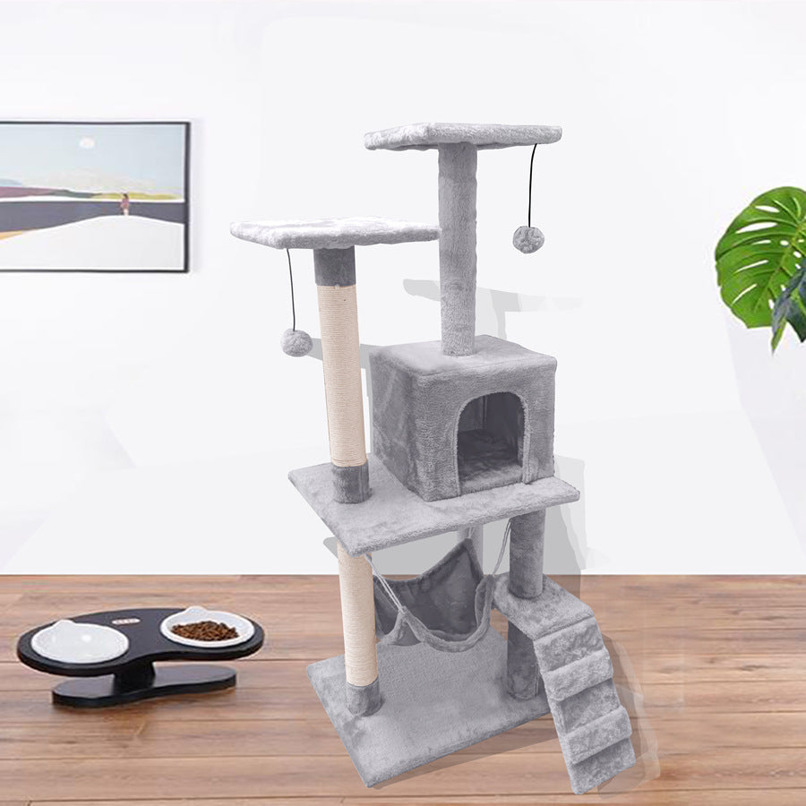 Pet Climbing Frame Activity Tower With Interactive Toys